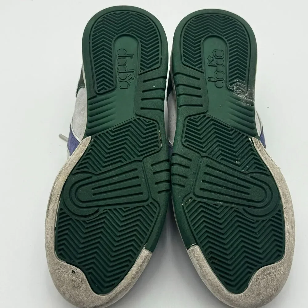 DIADORA | Men's 12 Heritage Wimbledon Made in Italy Purple Green‎ White Sneakers